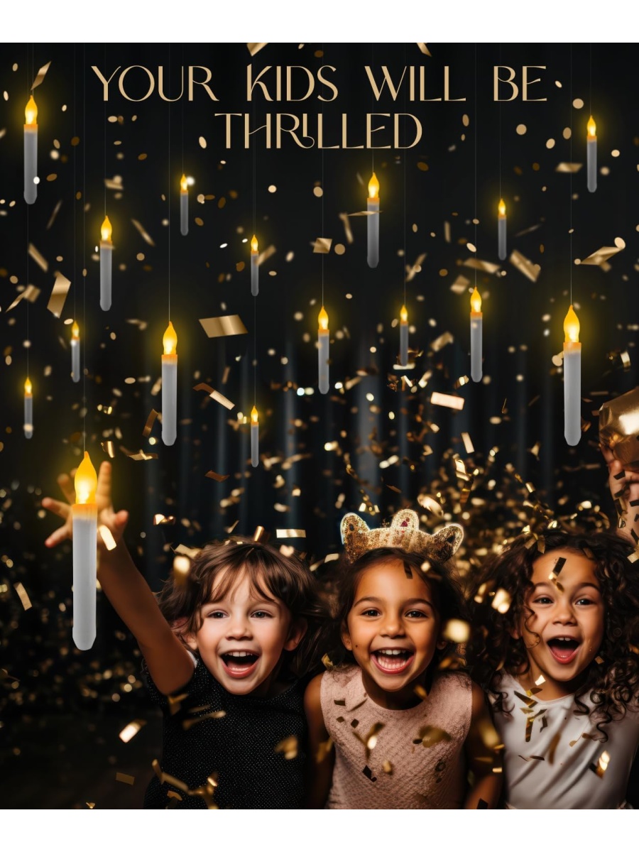 Flameless Floating Candles with Wand Remote
