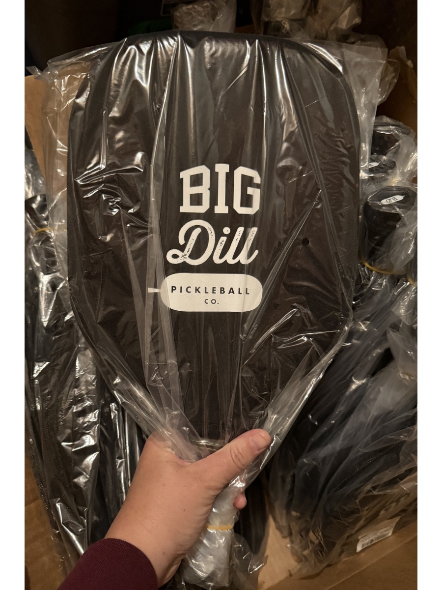 Big Dill Pickleball Co. Original Carbon Fiber Pickleball Paddle w/ Cover - LOT OF 10 BOXES - 500 Paddles