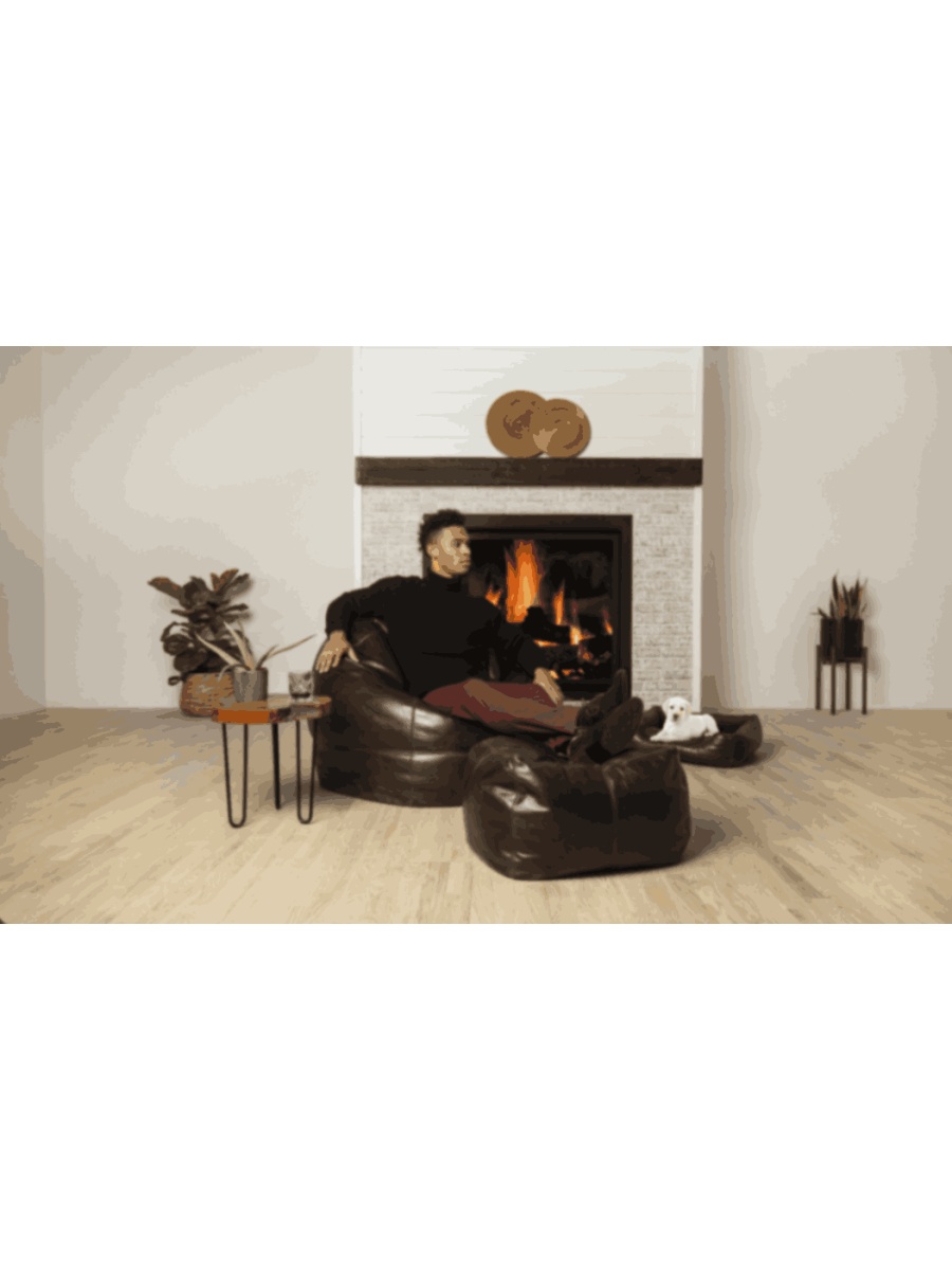Genuine Leather High-Quality Bean Bag Chairs and Foot Stools