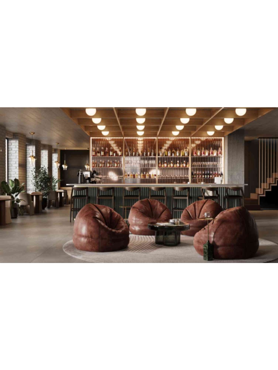 Genuine Leather High-Quality Bean Bag Chairs and Foot Stools